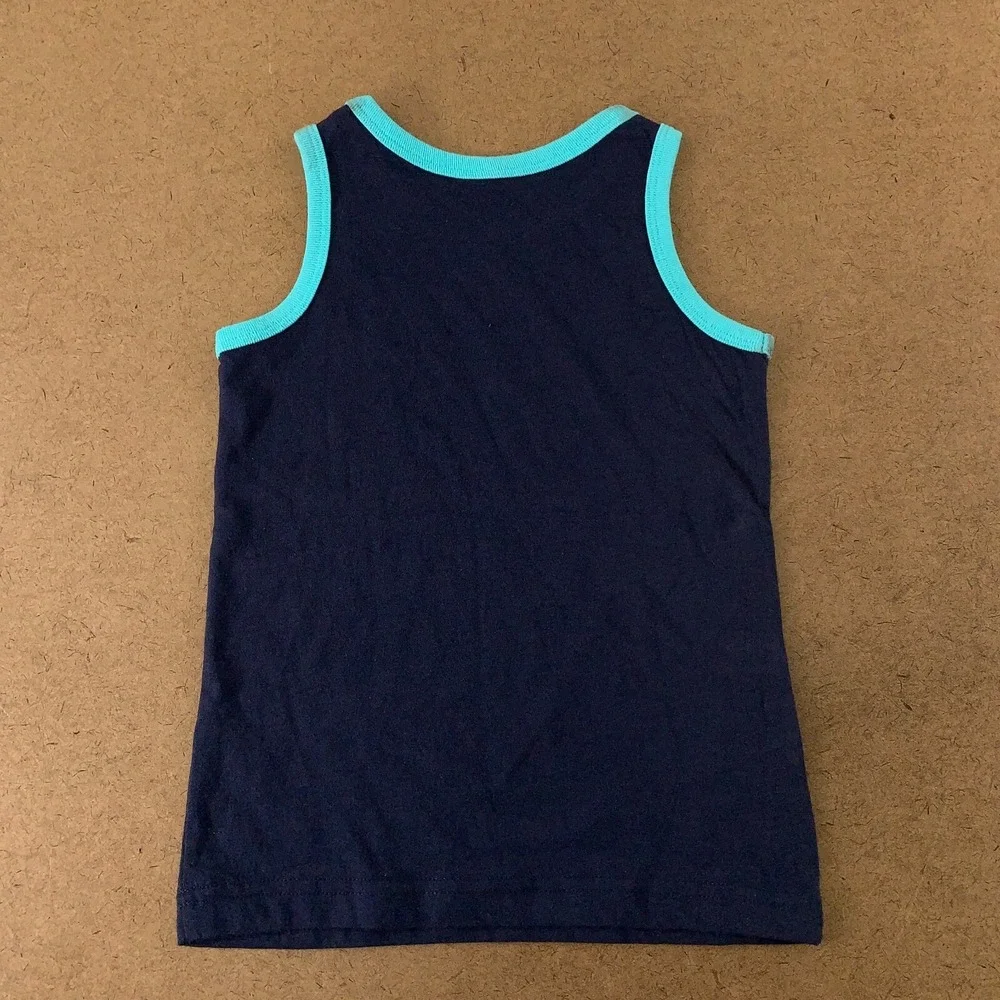 The Children's Place Sport Boys Size XS Navy Shark Print Tank Top New